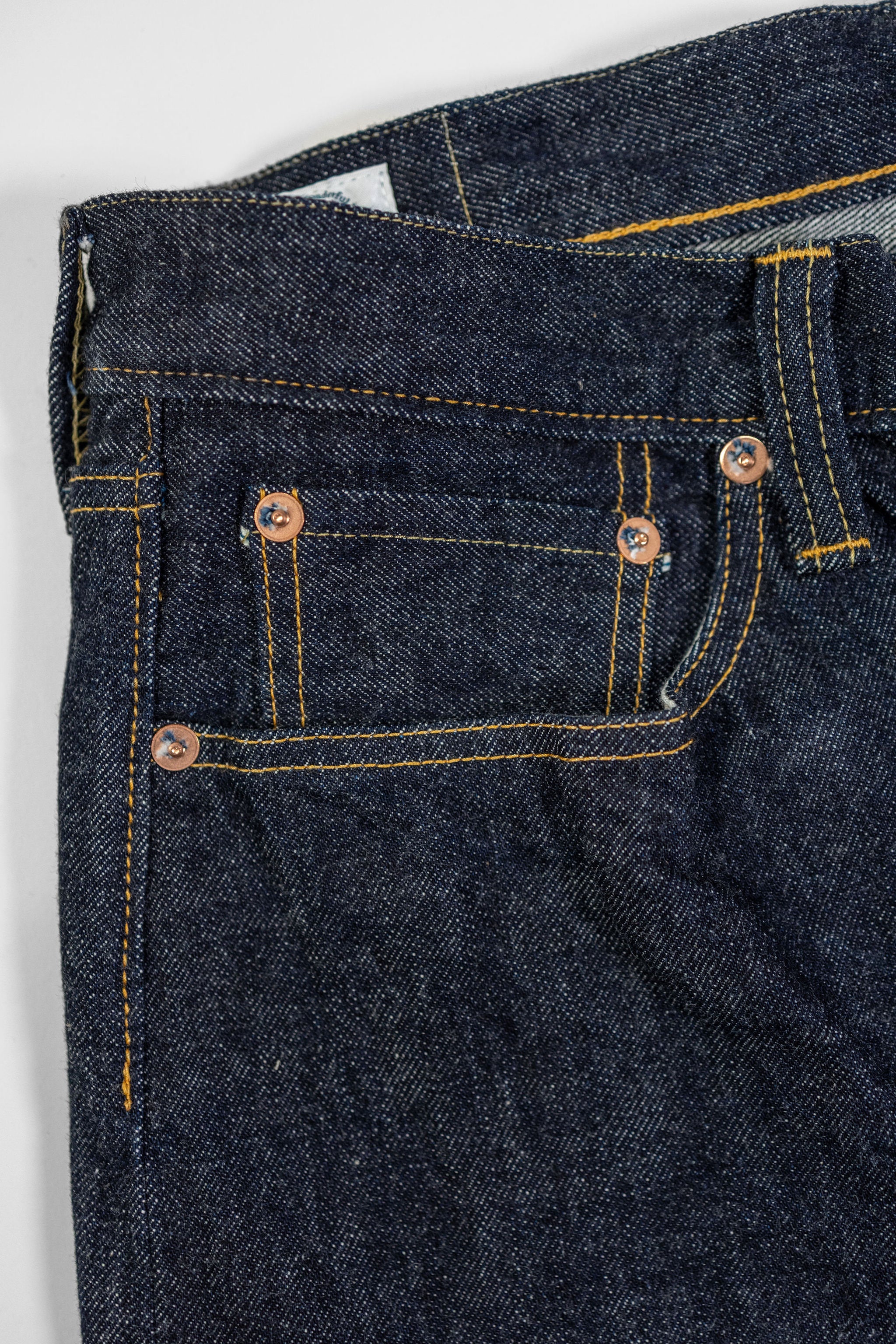 Omoto Denim 0415 13.5oz Denim Straight Fit - Indigo One-Washed - Image 7