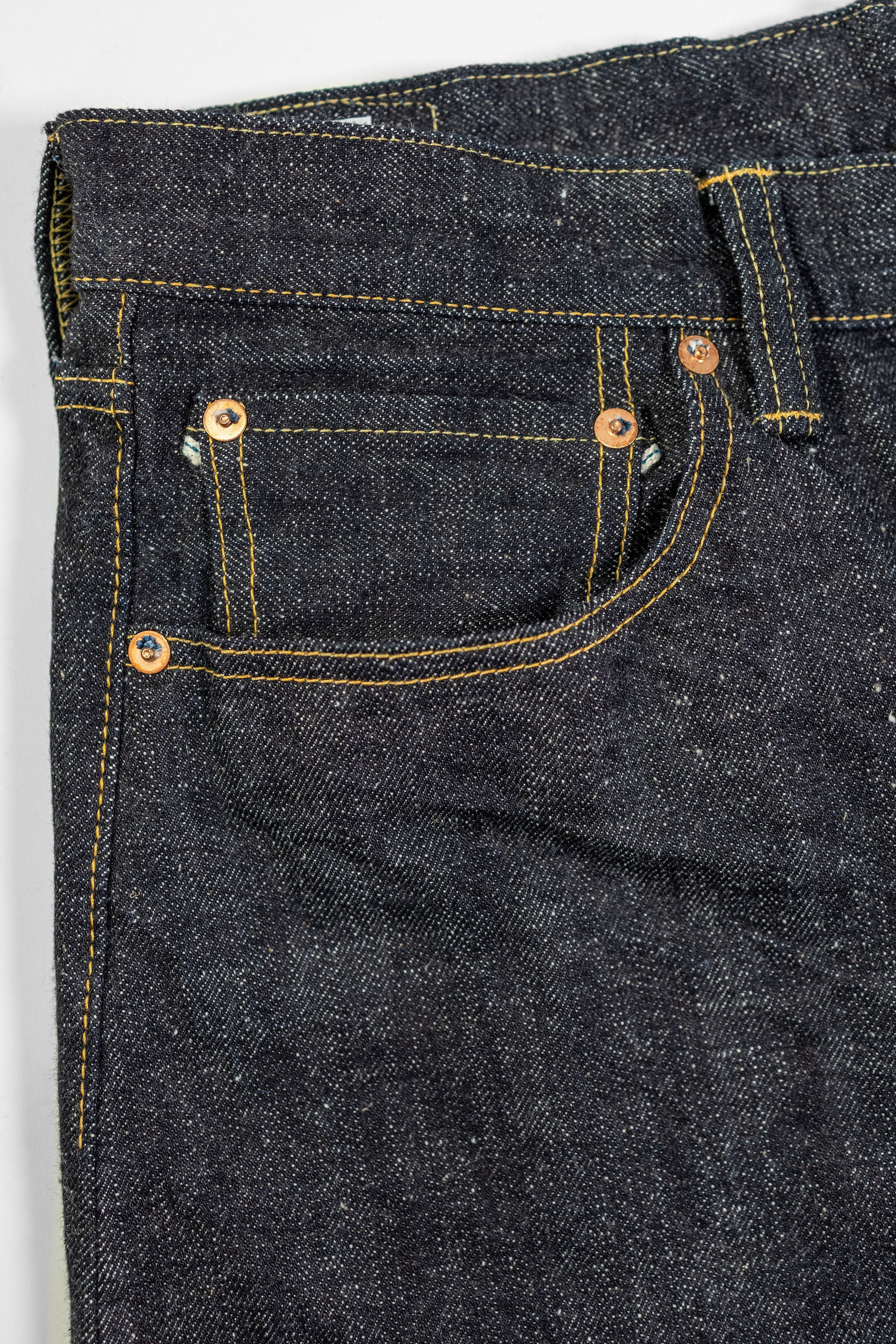 Omoto Denim 0811 15.5oz Nep Denim Loose Fit - Indigo One-Washed - Image 7