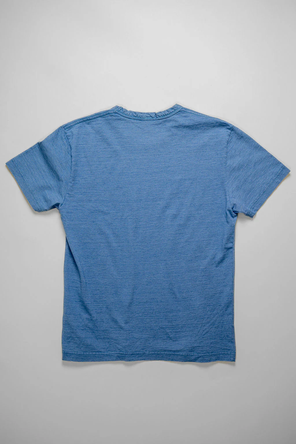Pure Blue Japan SS-5011-P Indigo Jersey Crew Neck T-shirt - Pale Indigo - Image 6