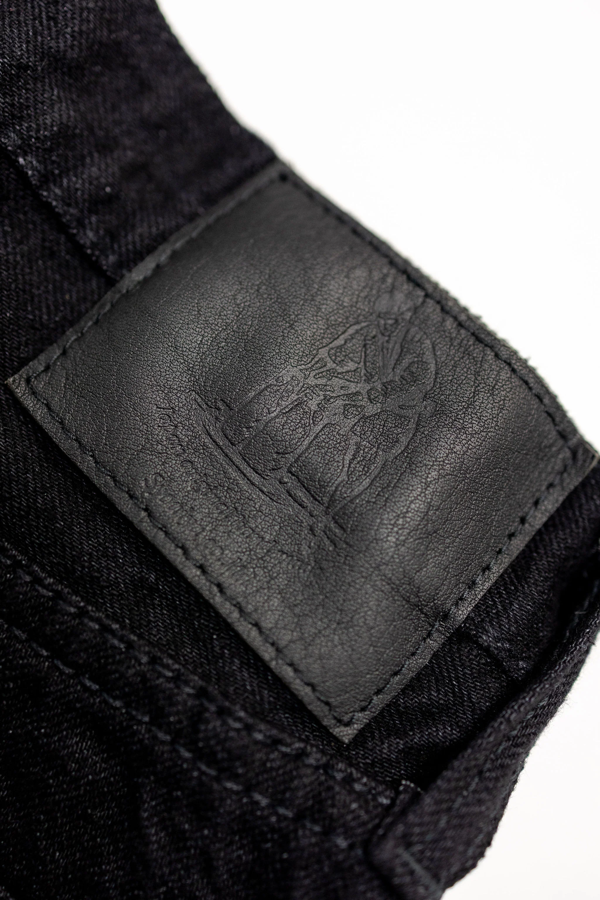 Pure Blue Japan XX-019-BK Relaxed Tapered - 14oz Double Black Denim (Rinsed) - Image 12