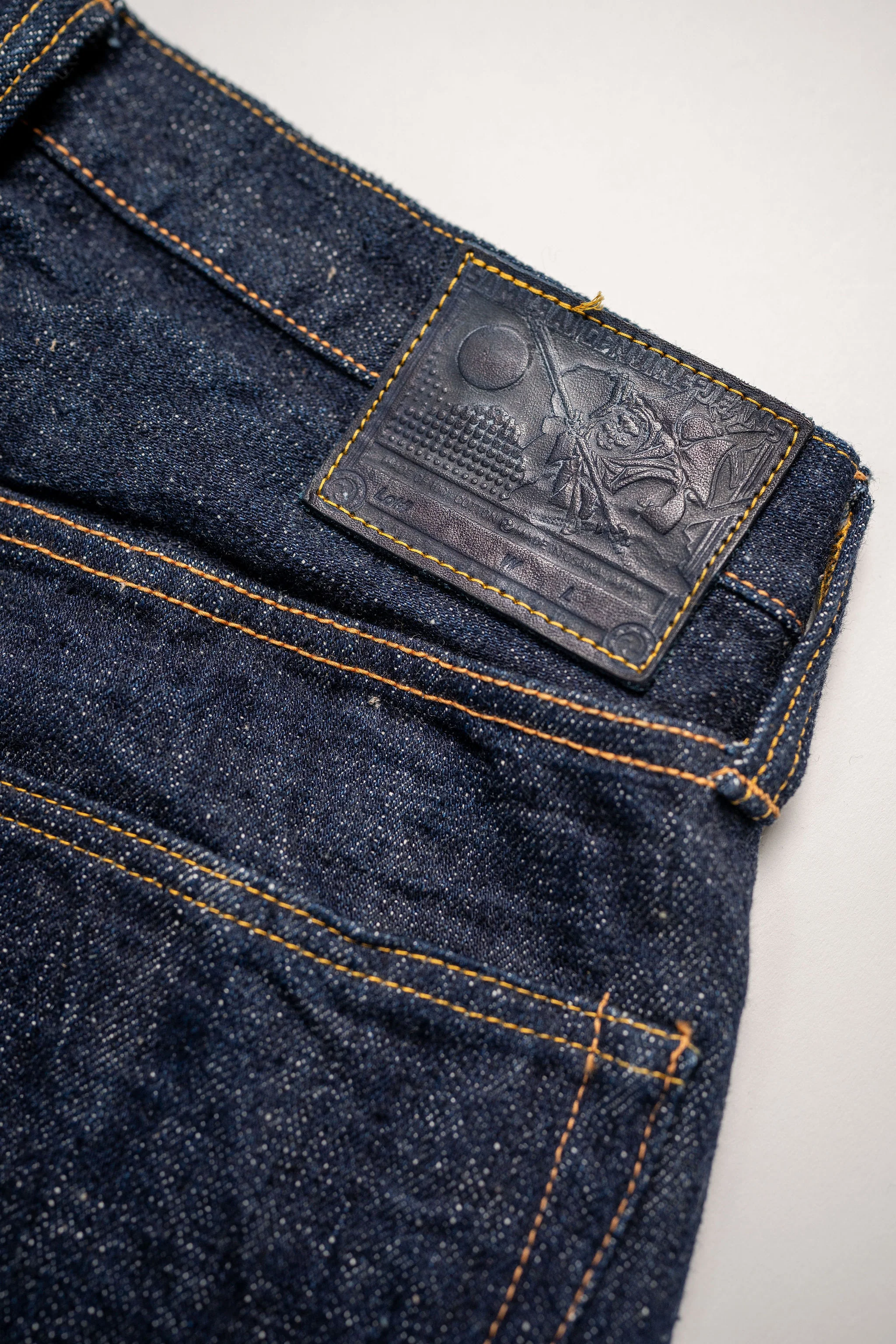 Samurai S211AX Ai Benkei - 18oz Natural Indigo Relaxed Tapered Denim - Image 9