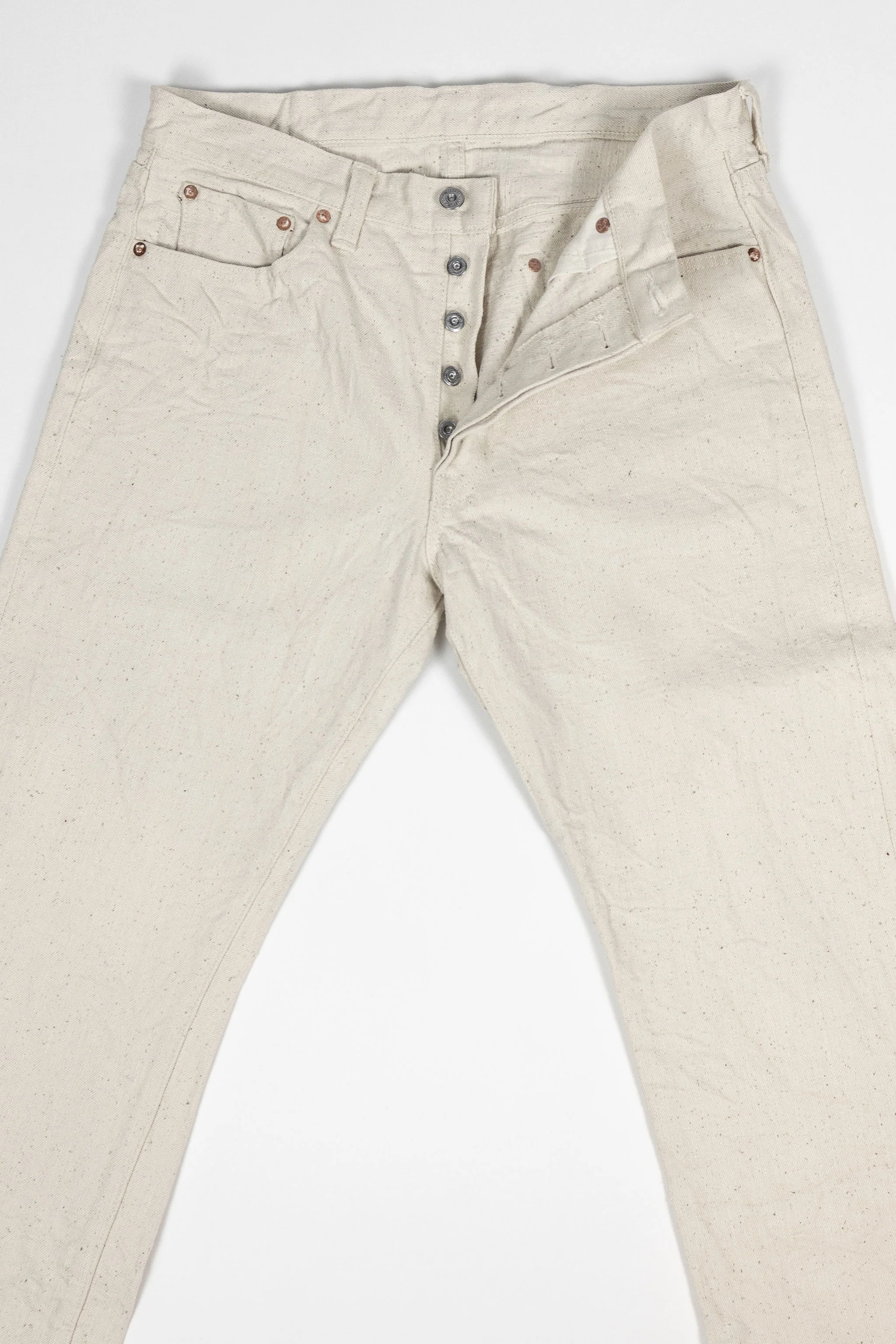 Samurai S710SC-KI Slim Straight - 18oz Japanese Cotton Made Ecru Jeans - Image 5