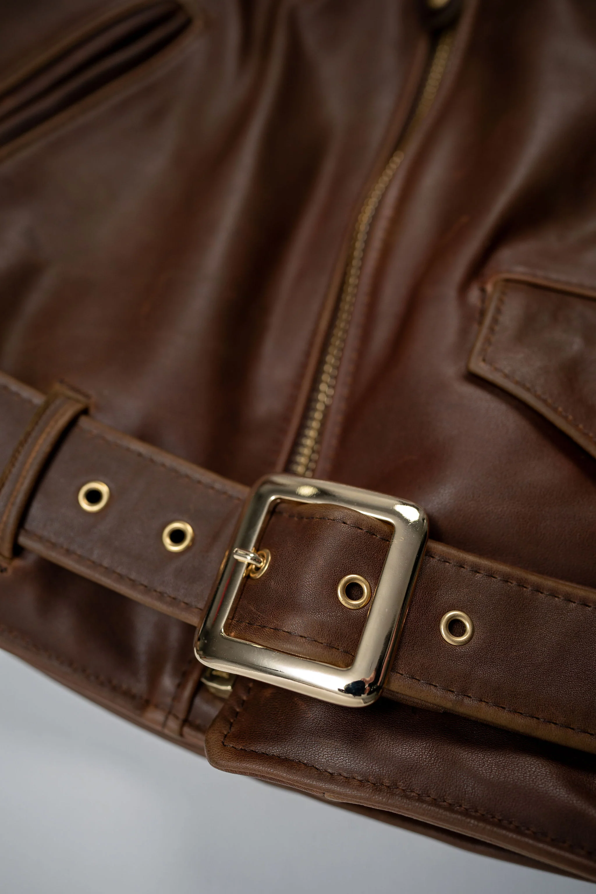 Schott NYC P656H Perfecto Horween Horsehide Motorcycle Jacket - Brown - Image 10