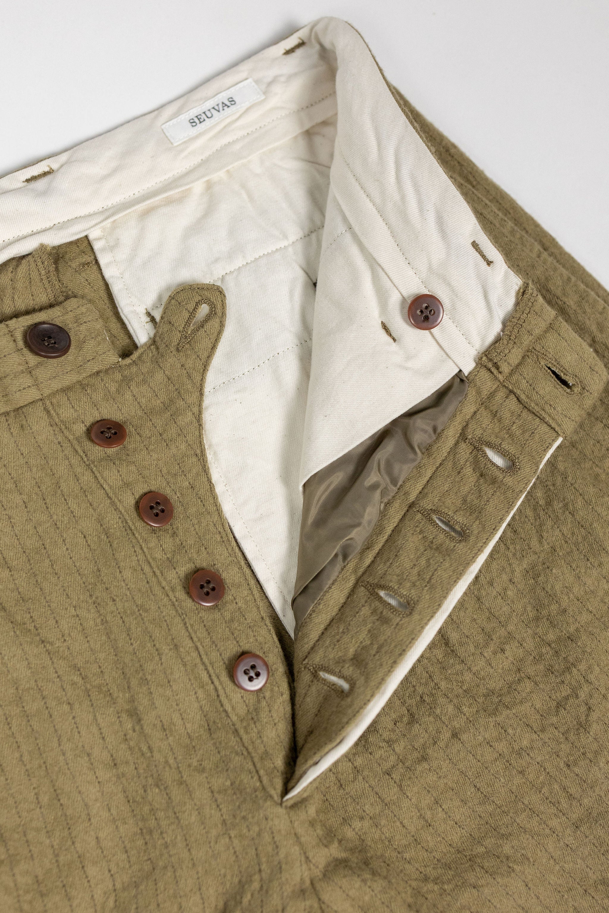 Seuvas C/W 2-Tuck Trousers - Khaki - Image 8