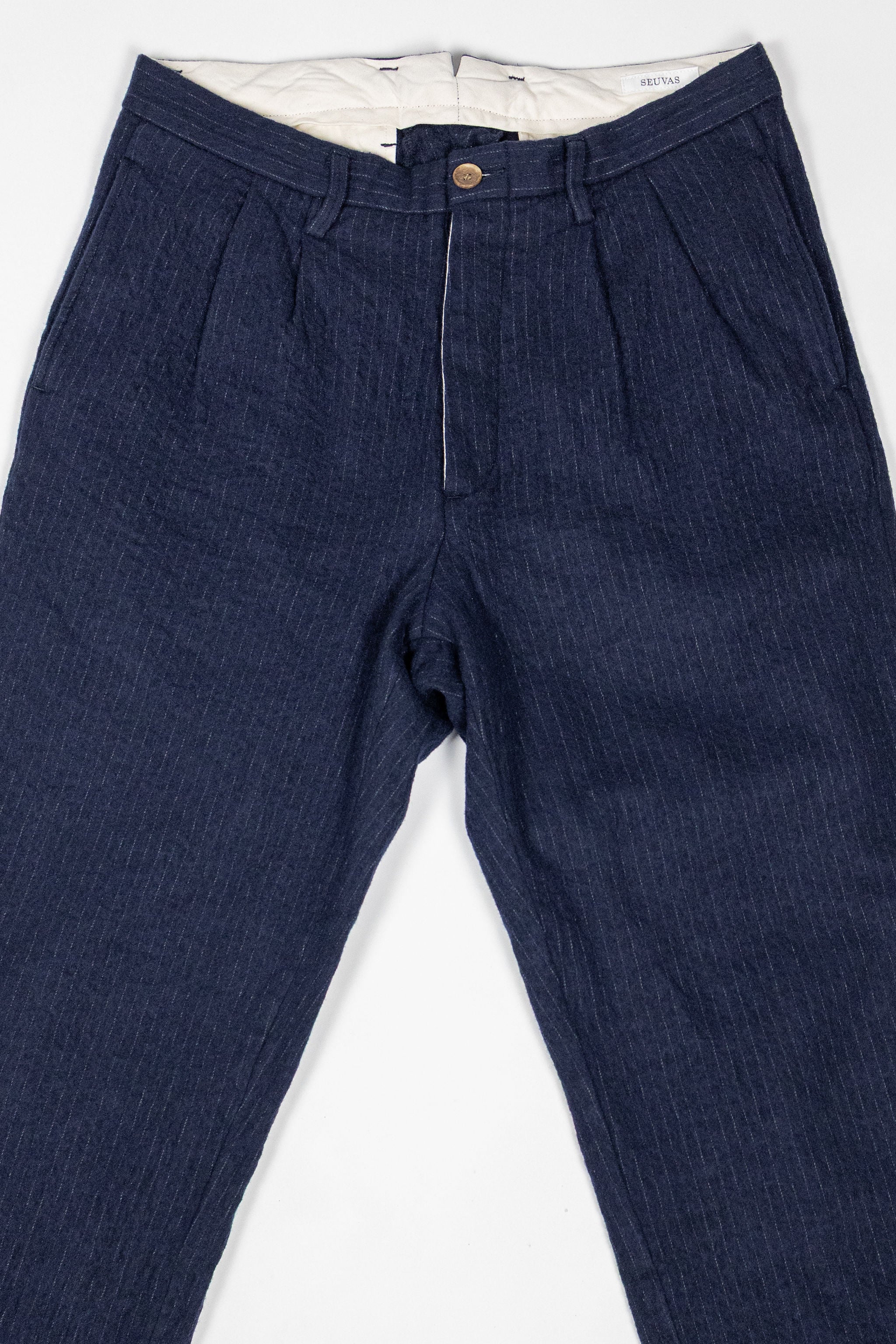 Seuvas C/W 2-Tuck Trousers - Navy - Image 4