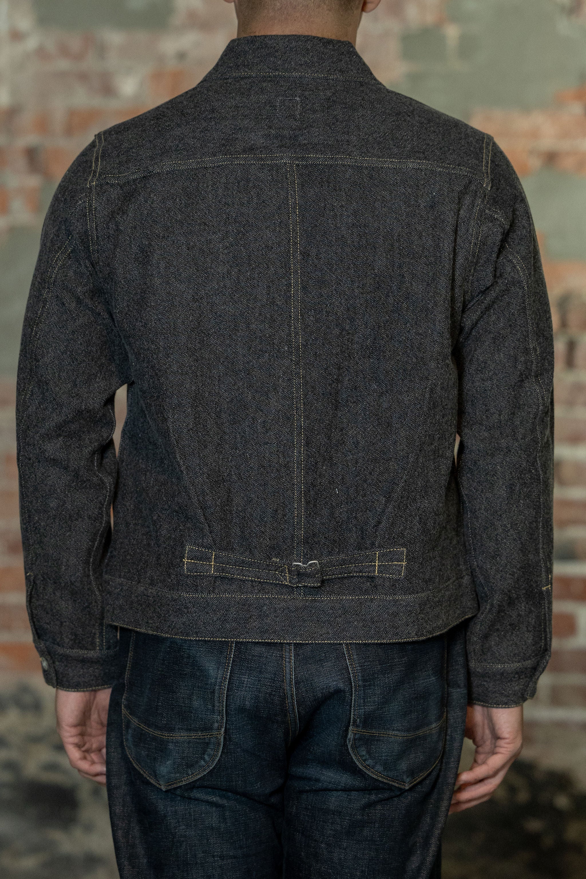 Seuvas C/W Denim Trucker Jacket - Black - Image 3