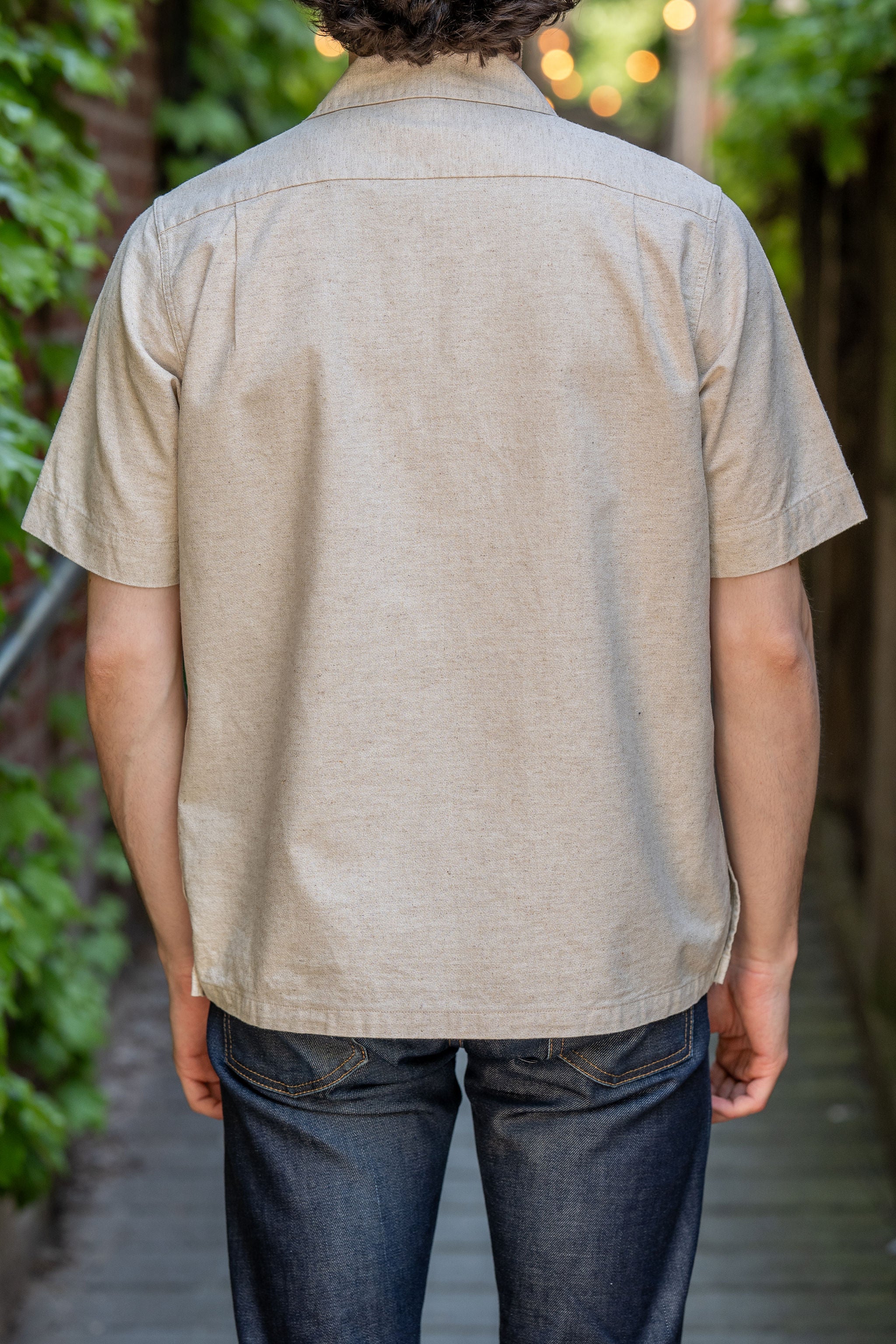 Seuvas Open Necked Short Sleeve - Natural - Image 3