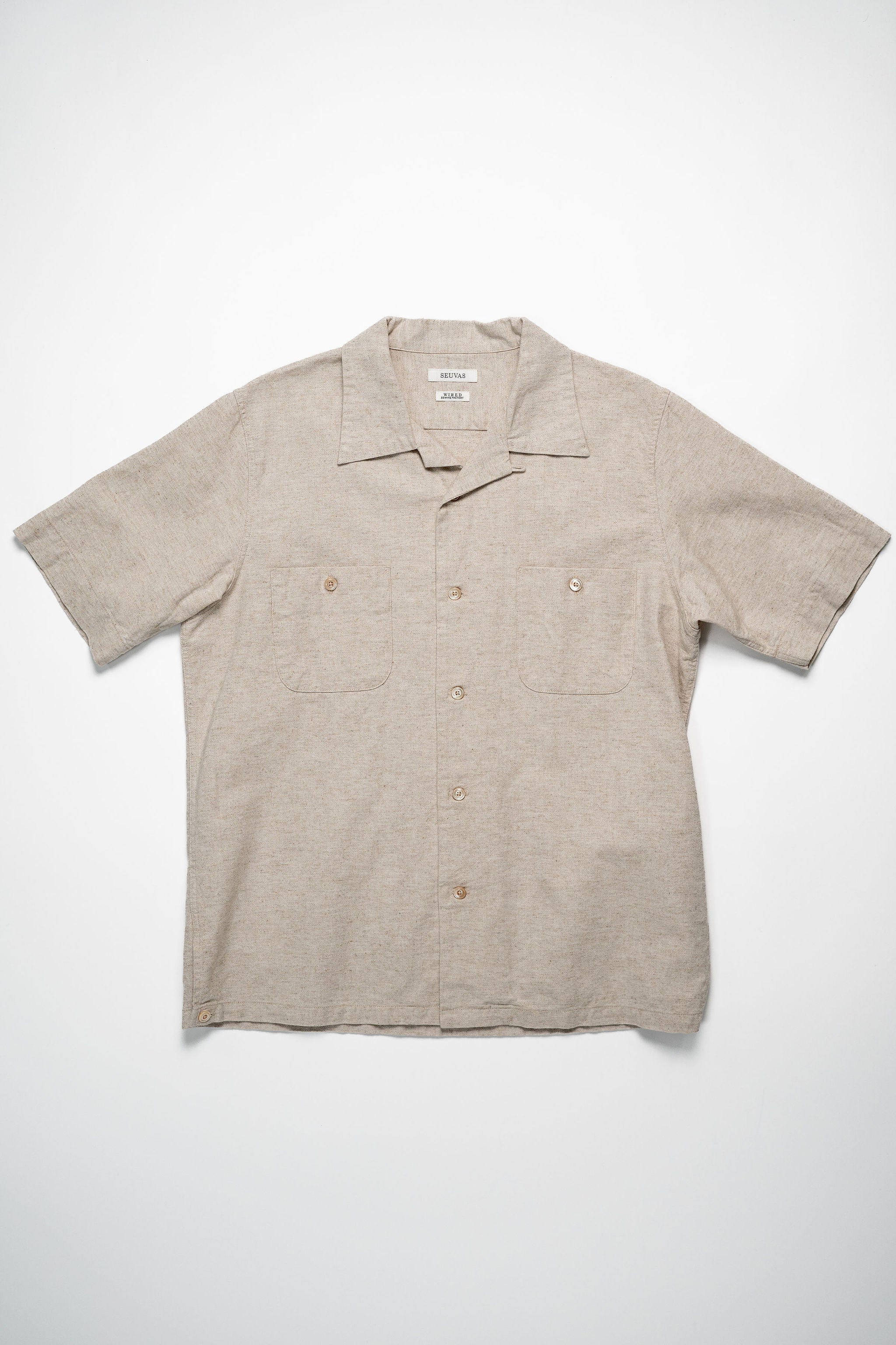 Seuvas Open Necked Short Sleeve - Natural - Image 4