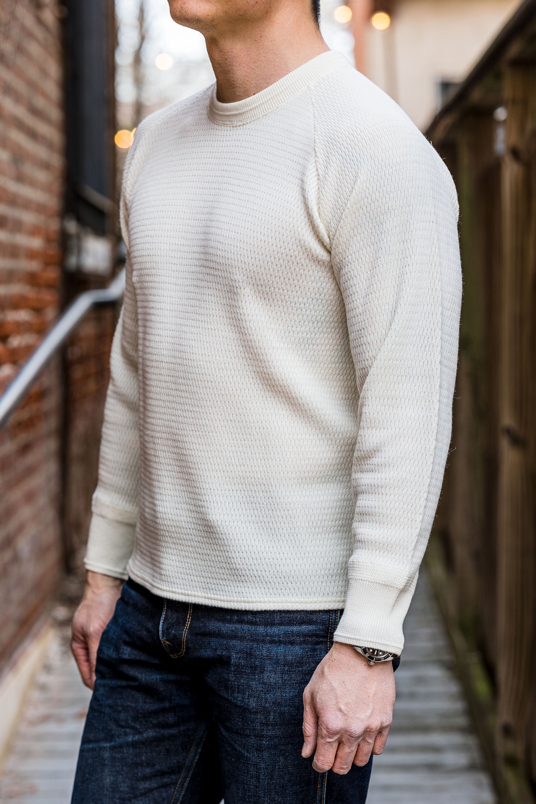 Stevenson Overall Co. Wool Thermal Long Sleeve - Off White - Image 2