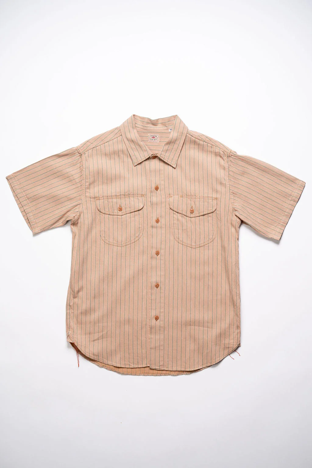 Sugar Cane Coke Stripe Work Shirt - Beige - Image 4