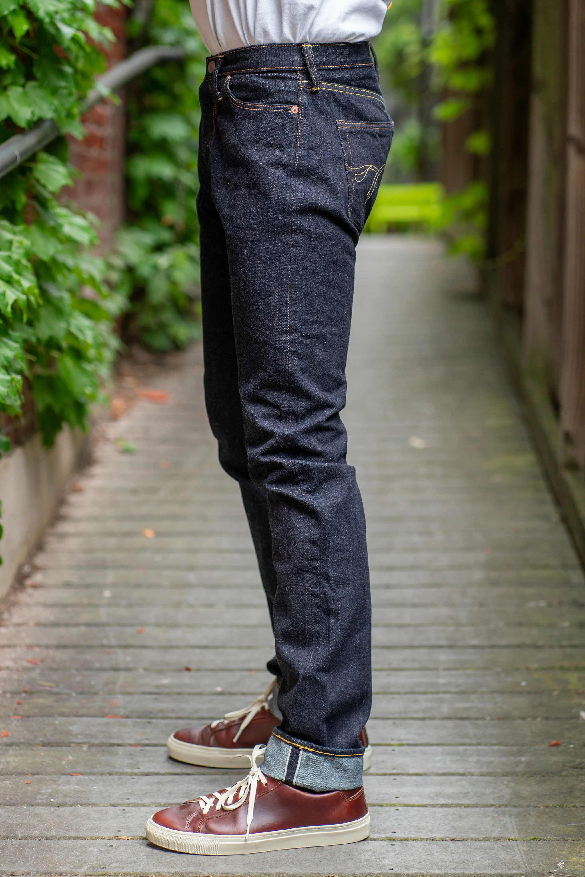 The Flat Head FN-3002 Slim Tapered - 14.5oz Selvedge Denim (One Washed) - Image 2