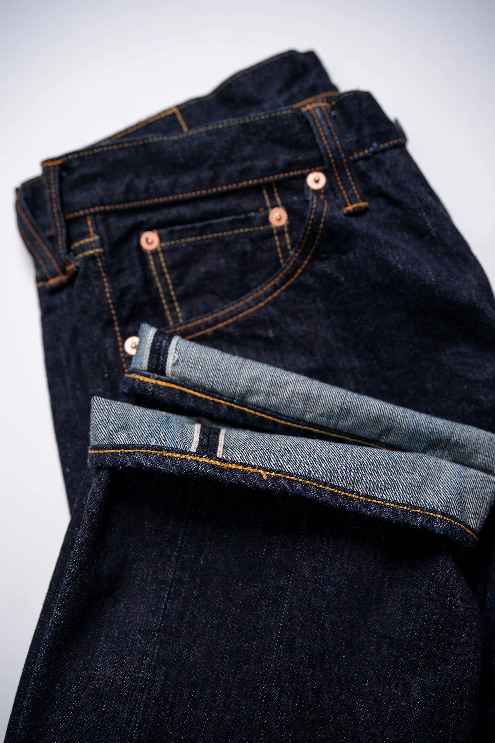 The Flat Head FN-3004 Straight Tapered - 14.5oz Selvedge Denim (One Washed) - Image 7