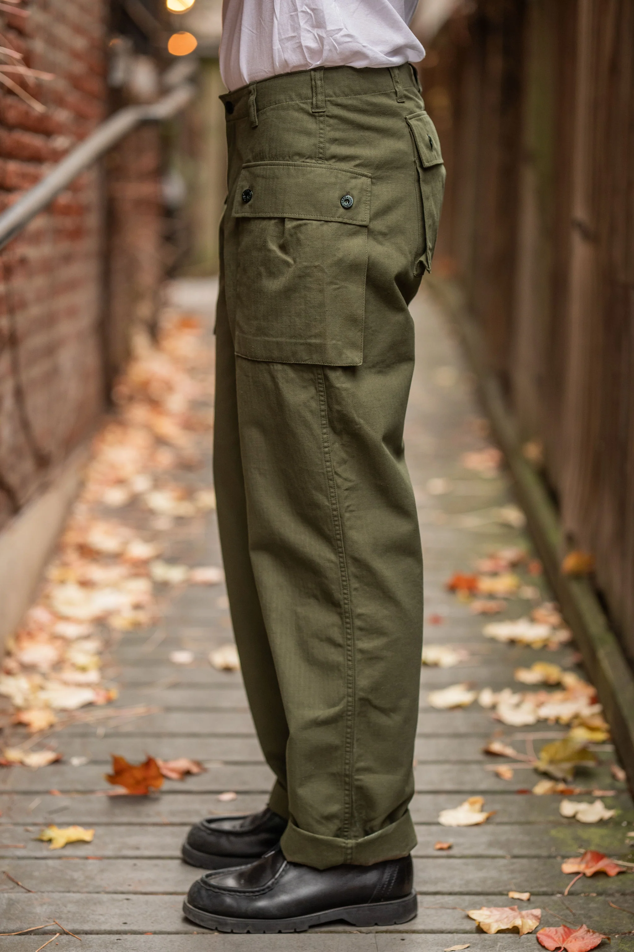 The Flat Head FN-PA-C012 Monkey Pants - Olive - Image 2