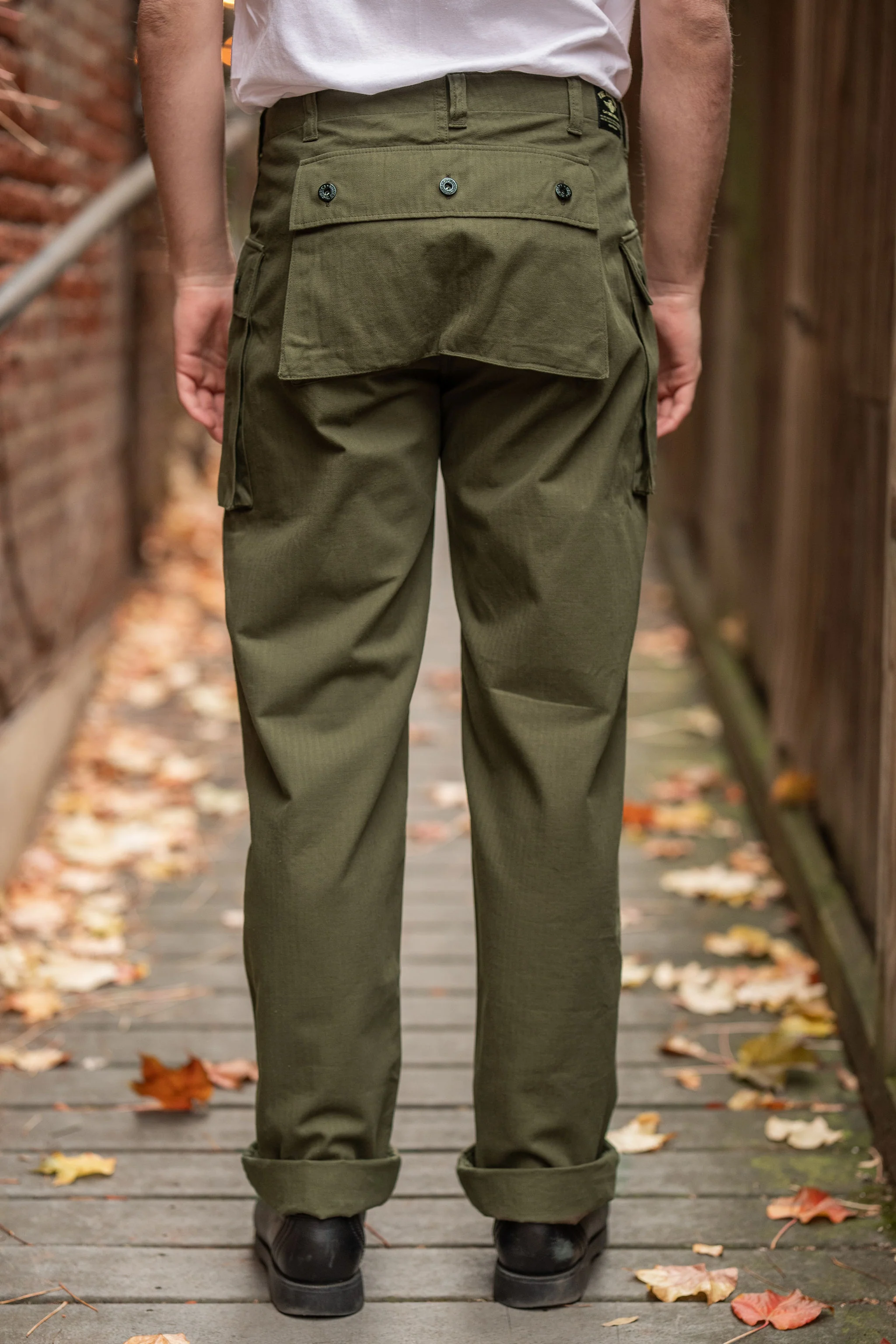 The Flat Head FN-PA-C012 Monkey Pants - Olive - Image 3