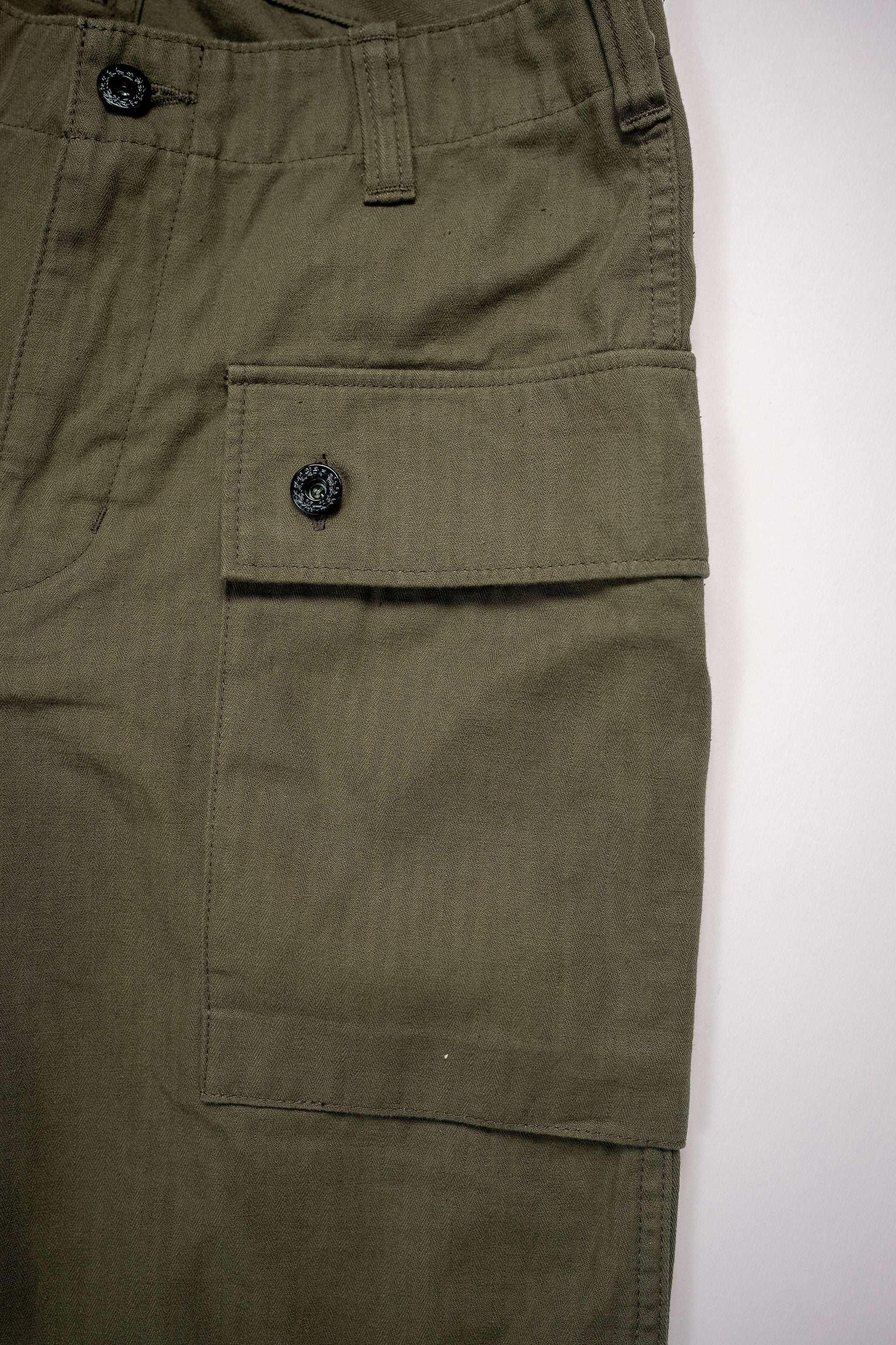 The Flat Head FN-PA-C012 Monkey Pants - Olive - Image 5