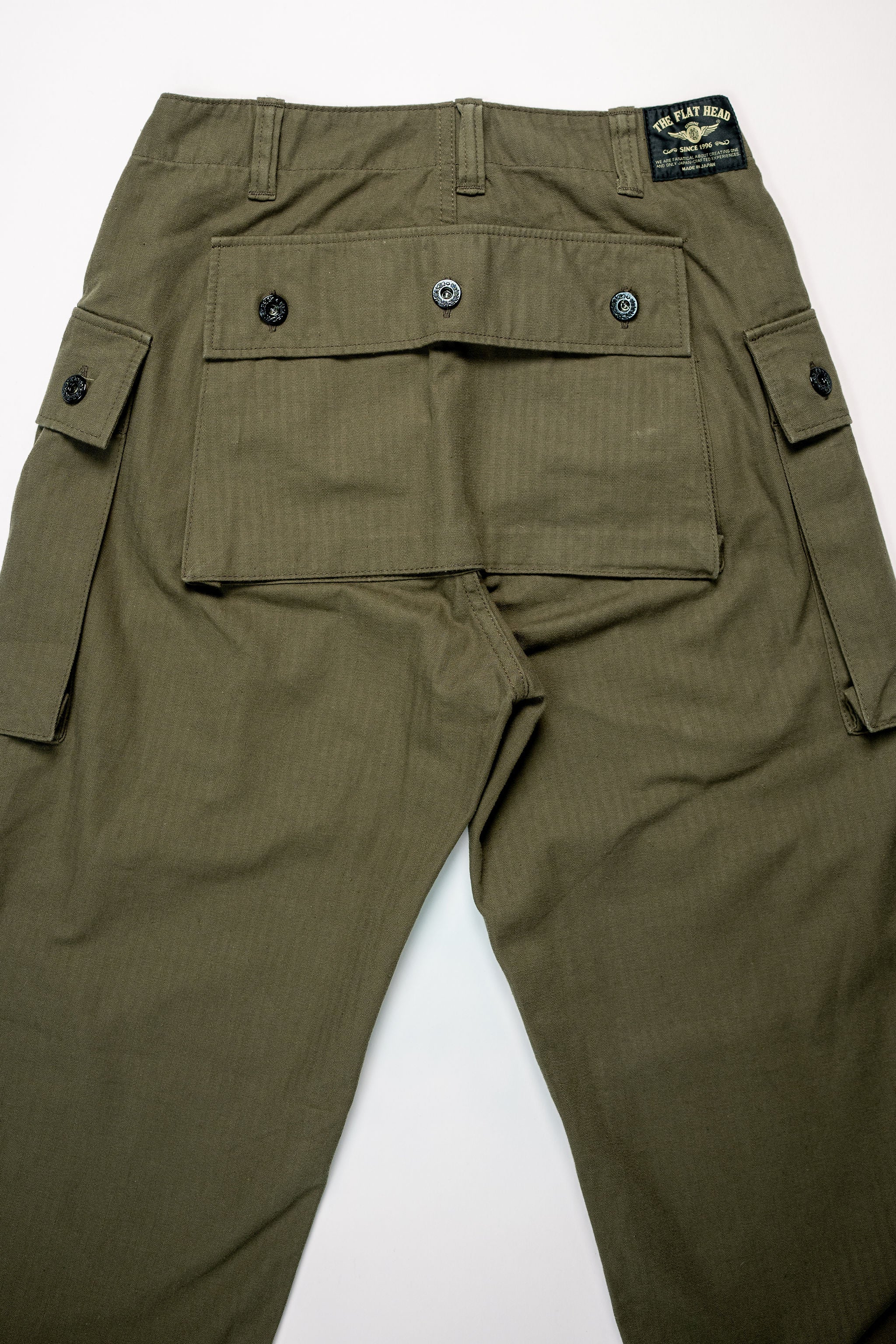 The Flat Head FN-PA-C012 Monkey Pants - Olive - Image 6
