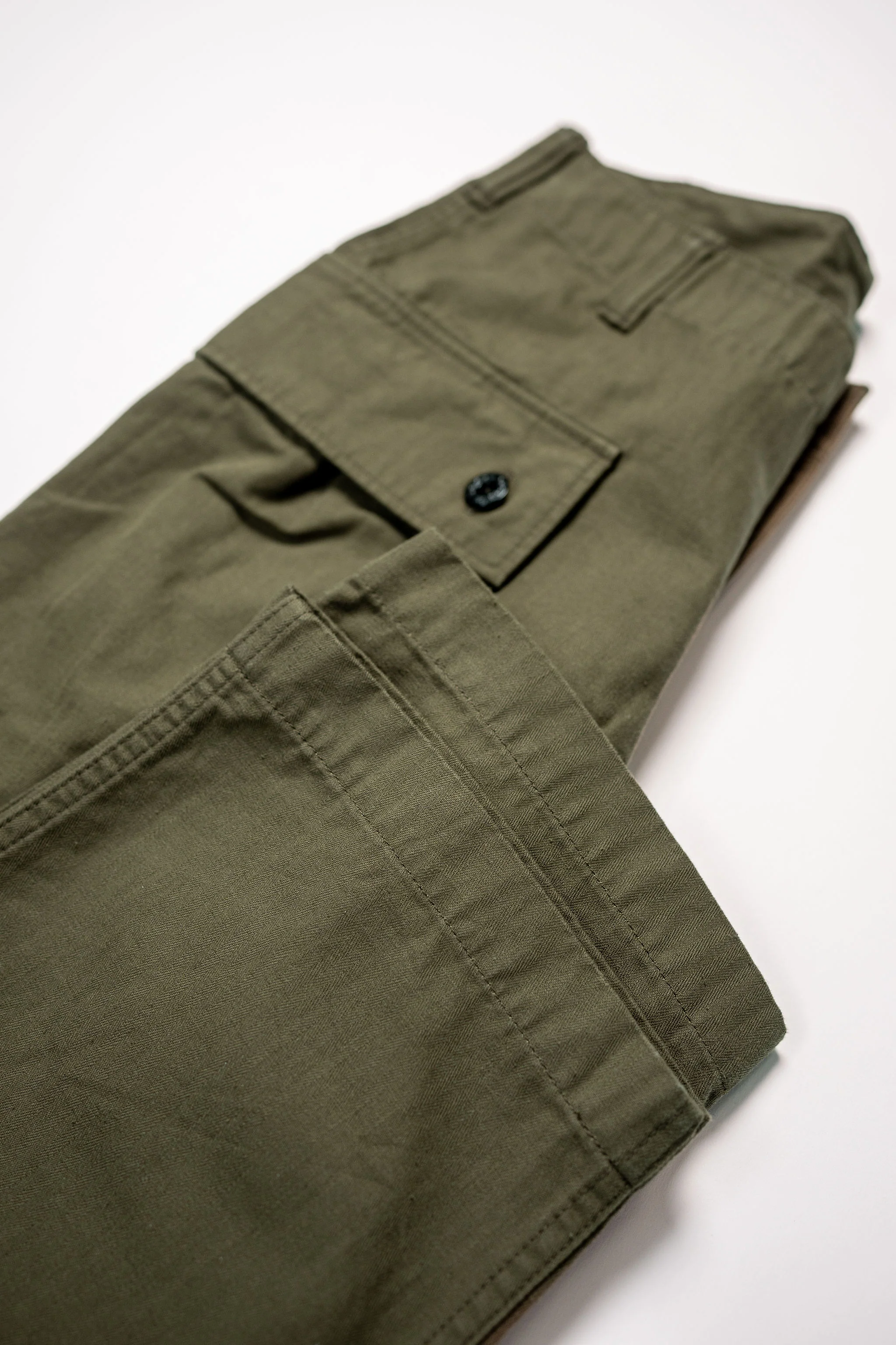 The Flat Head FN-PA-C012 Monkey Pants - Olive - Image 7