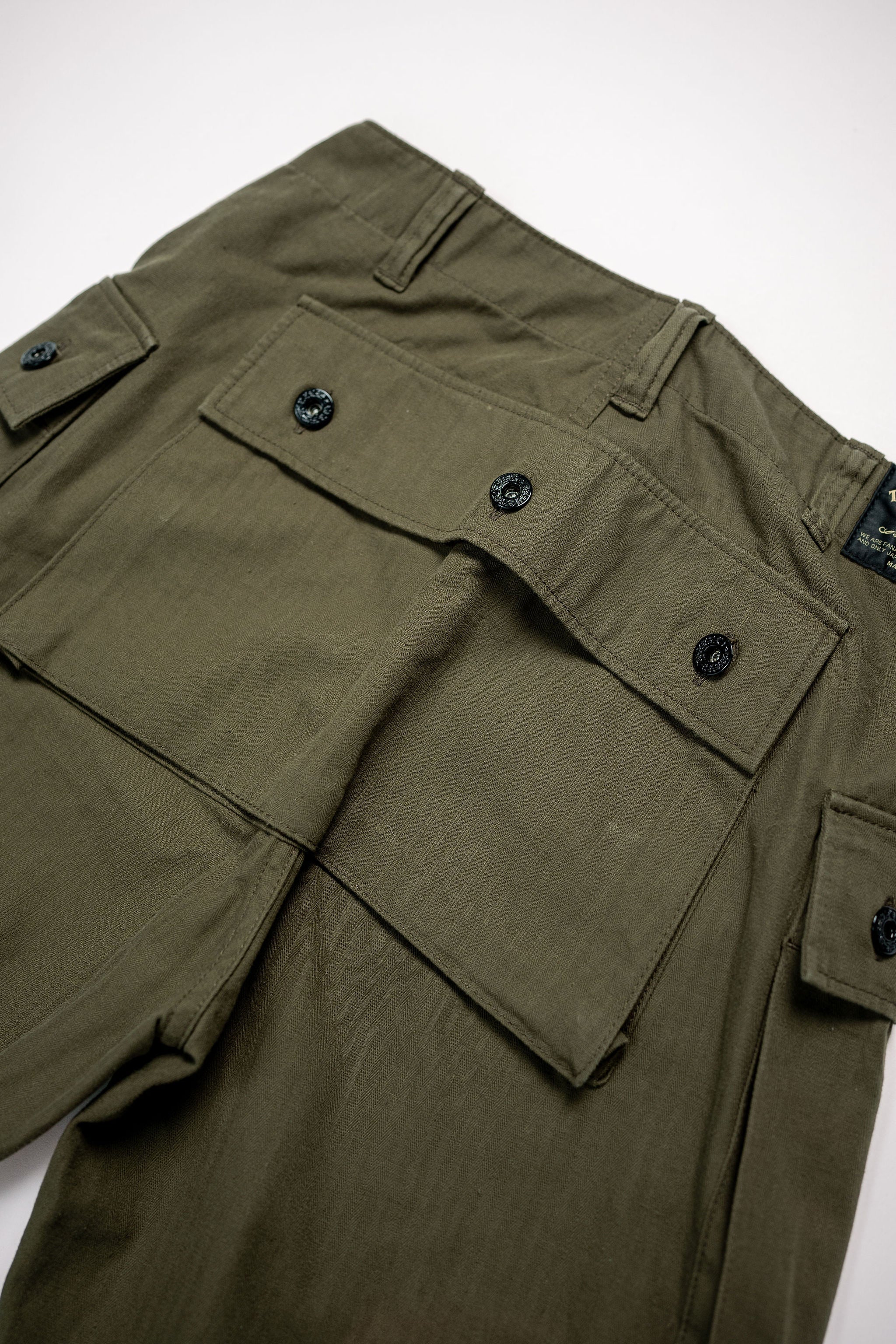 The Flat Head FN-PA-C012 Monkey Pants - Olive - Image 9