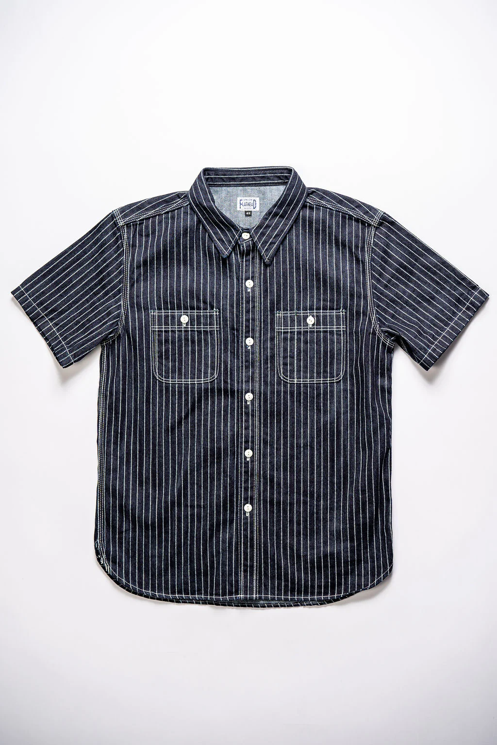 The Flat Head FN-SDK-702S - 10oz Wabash Denim Work Shirt S/S - Image 4