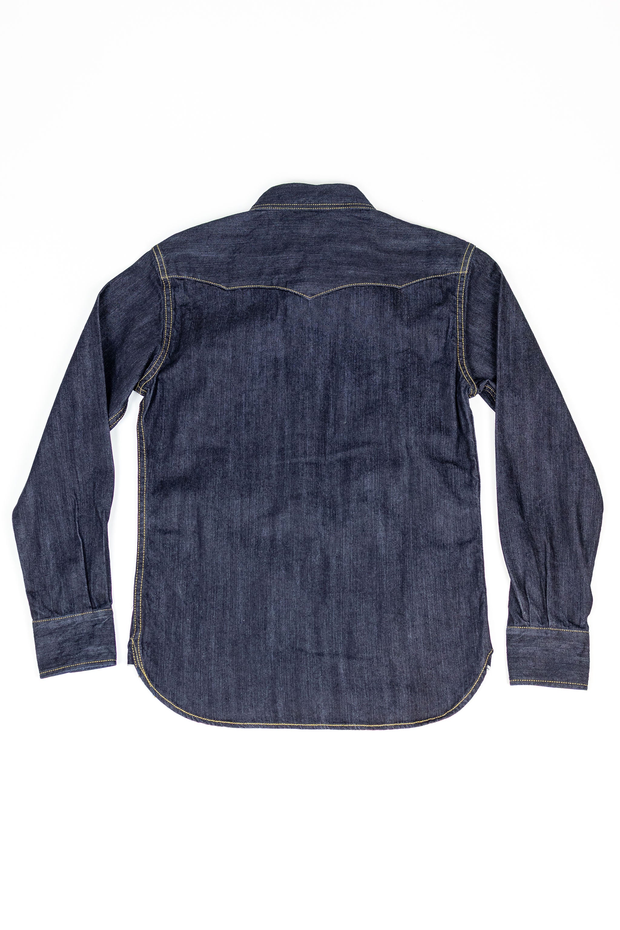 The Flat Head FN-SDW-001L Denim Western Shirt - 10oz Selvedge Denim - Image 10