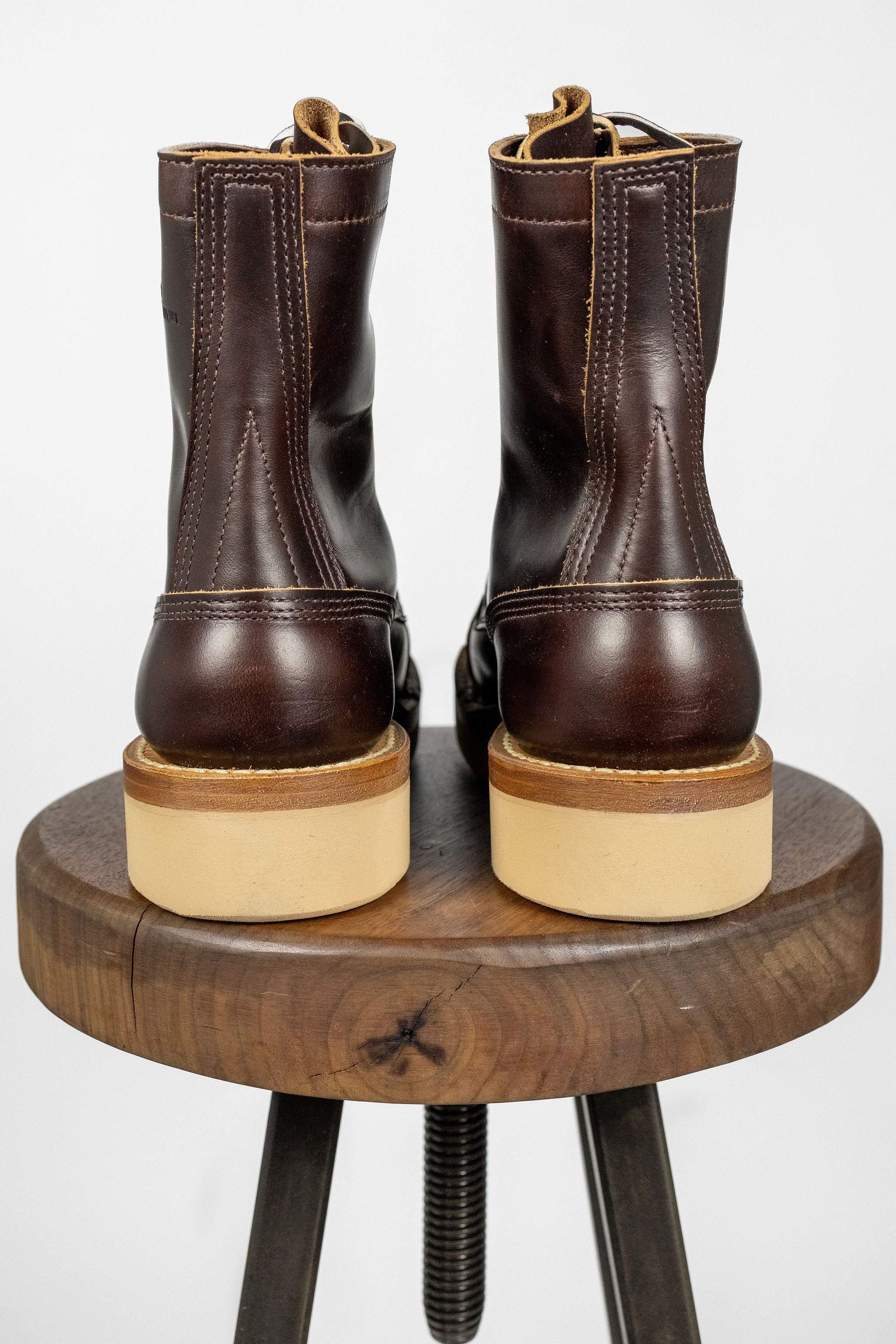 White's Boots x Franklin & Poe Broad Street Bully Boot - 8" Brown Double Shot - Image 3