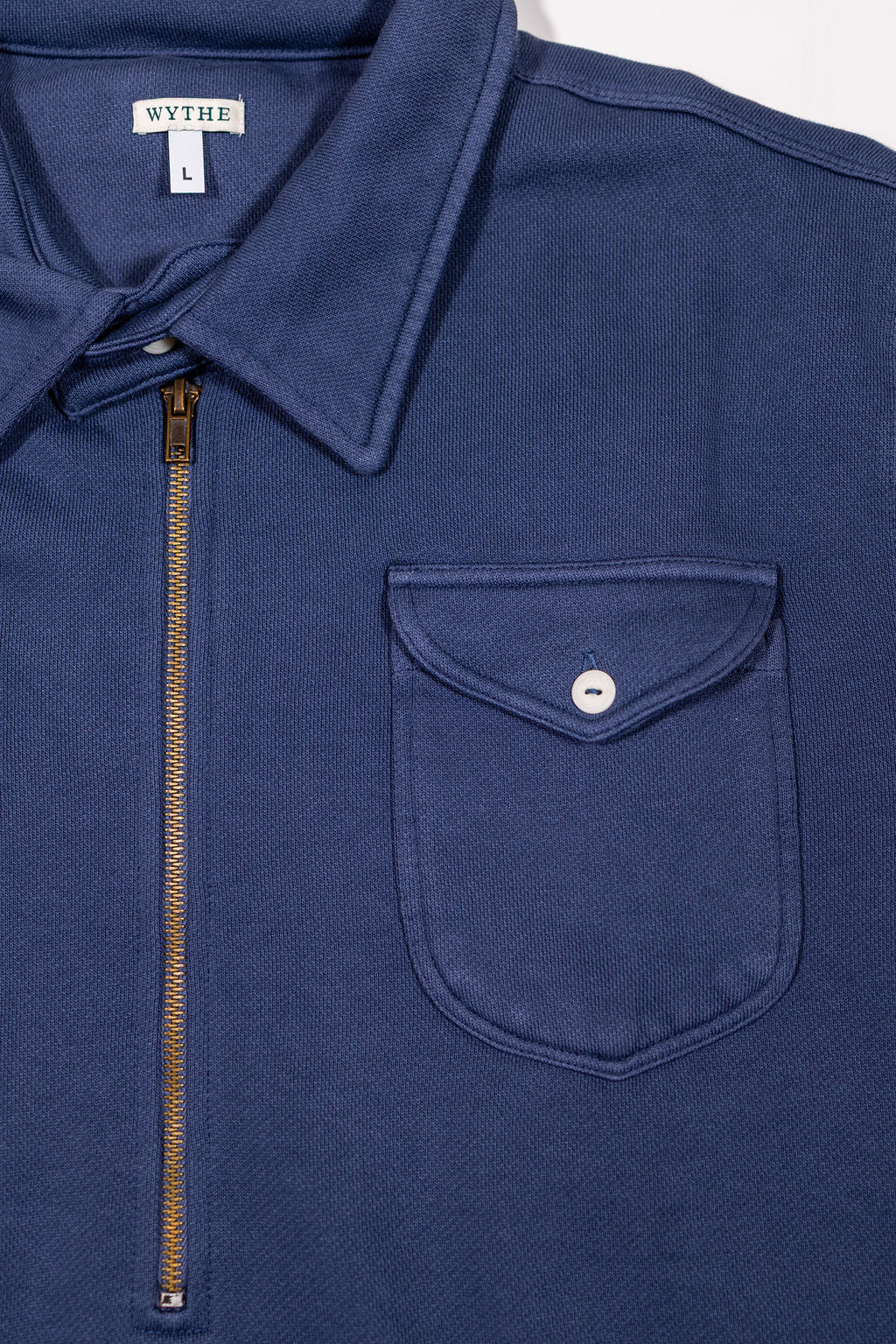Wythe Half Zip Sweatshirt - Faded Navy - Image 6